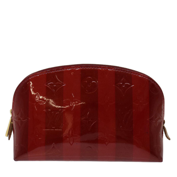 LOUIS VUITTON Vernis Rayure Pochette Cosmetic Pomme D'amour M91721 LV Auth 70046 - Picture 13 of 16